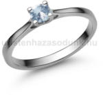 E113FK - AKVAMARIN köves Fehér arany Eljegyzési Gyűrű (E113FK)