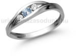  E337FK_C - AKVAMARIN - CIRKÓNIA köves Fehér arany Eljegyzési Gyűrű (E337FK_C)