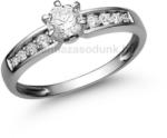  E17FZF_B - FEHÉR ZAFÍR - GYÉMÁNT köves Fehér arany Eljegyzési Gyűrű (E17FZF_B)