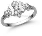  E350FZF_B - FEHÉR ZAFÍR - GYÉMÁNT köves Fehér arany Eljegyzési Gyűrű (E350FZF_B)