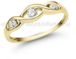  E336SC - CIRKÓNIA köves Sárga arany Eljegyzési Gyűrű (E336SC)