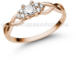  E301RC - CIRKÓNIA köves Rozé arany Eljegyzési Gyűrű (E301RC)