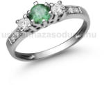  E18FS_C - SMARAGD - CIRKÓNIA köves Fehér arany Eljegyzési Gyűrű (E18FS_C)