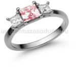  E201FZR_B - RÓZSASZÍN ZAFÍR - GYÉMÁNT köves Fehér arany Eljegyzési Gyűrű (E201FZR_B)