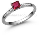  E110FR_B - RUBIN - GYÉMÁNT köves Fehér arany Eljegyzési Gyűrű (E110FR_B)