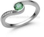  E119FS_C - SMARAGD - CIRKÓNIA köves Fehér arany Eljegyzési Gyűrű (E119FS_C)