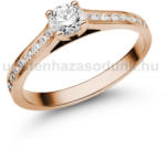  E111RC - CIRKÓNIA köves Rozé arany Eljegyzési Gyűrű (E111RC)