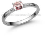  E210FZR_B - RÓZSASZÍN ZAFÍR - GYÉMÁNT köves Fehér arany Eljegyzési Gyűrű (E210FZR_B)