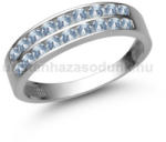  E342FK - AKVAMARIN köves Fehér arany Eljegyzési Gyűrű (E342FK)