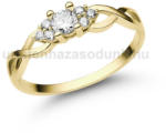  E301SC - CIRKÓNIA köves Sárga arany Eljegyzési Gyűrű (E301SC)