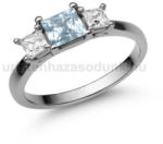  E201FK_C - AKVAMARIN - CIRKÓNIA köves Fehér arany Eljegyzési Gyűrű (E201FK_C)