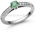  E118FS_B - SMARAGD - GYÉMÁNT köves Fehér arany Eljegyzési Gyűrű (E118FS_B)
