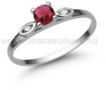  E327FR_B - RUBIN - GYÉMÁNT köves Fehér arany Eljegyzési gyűrű (E327FR_B)