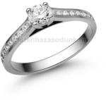  E111FC - CIRKÓNIA köves Fehér arany Eljegyzési Gyűrű (E111FC)