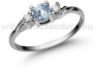  E304FK_C - AKVAMARIN - CIRKÓNIA köves Fehér arany Eljegyzési Gyűrű (E304FK_C)