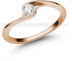  E106RC - CIRKÓNIA köves Rozé arany Eljegyzési Gyűrű (E106RC)