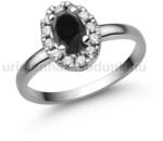  E348FBB_B - FEKETE GYÉMÁNT - GYÉMÁNT köves Fehér arany Eljegyzési gyűrű (E348FBB_B)