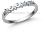  E328FK_C - AKVAMARIN - CIRKÓNIA köves Fehér arany Eljegyzési Gyűrű (E328FK_C)