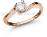  E20RC - CIRKÓNIA köves Rozé arany Eljegyzési Gyűrű (E20RC)