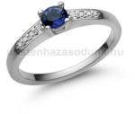  E115FZK_B - KÉK ZAFÍR - GYÉMÁNT köves Fehér arany Eljegyzési Gyűrű (E115FZK_B)