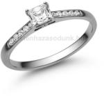  E110FC - CIRKÓNIA köves Fehér arany Eljegyzési Gyűrű (E110FC)