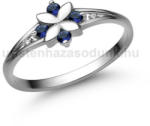  E308FZK_B - KÉK ZAFÍR - GYÉMÁNT köves Fehér arany Eljegyzési Gyűrű (E308FZK_B)
