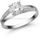  E317FZF_B - FEHÉR ZAFÍR - GYÉMÁNT köves Fehér arany Eljegyzési Gyűrű (E317FZF_B)