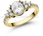  E117SC - CIRKÓNIA köves Sárga arany Eljegyzési Gyűrű (E117SC)
