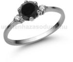  E312FBB_B - FEKETE GYÉMÁNT - GYÉMÁNT köves Fehér arany Eljegyzési gyűrű (E312FBB_B)