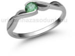  E104FS - SMARAGD köves Fehér arany Eljegyzési Gyűrű (E104FS)