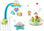 Smoby Set carusel pentru pătuţ Star Cotoons Smoby 2in1 cu bufniţe şi cub didactic Kaboom (SM110116-3)