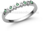  E328FS_B - SMARAGD - GYÉMÁNT köves Fehér arany Eljegyzési Gyűrű (E328FS_B)
