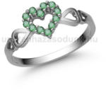  E351FS - SMARAGD köves Fehér arany Eljegyzési Gyűrű (E351FS)