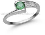  E349FS_B - SMARAGD - GYÉMÁNT köves Fehér arany Eljegyzési Gyűrű (E349FS_B)