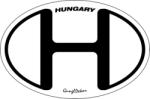  H betűs ovális matrica Hungary felirattal