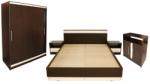 Spectral Mobila Dormitor Verona cu pat 140x200 cm, Wenge / Vanilie