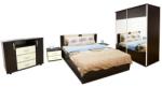Spectral Mobila Dormitor Laguna cu pat 160x200 cu lada Wenge cu Vanilie