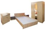 Spectral Mobila Dormitor Soft Sonoma cu pat 160x200 cm