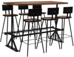 vidaXL Set mobilier de bar, 7 piese, lemn masiv reciclat (245396)
