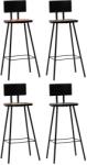 vidaXL Scaune de bar, 4 buc. , lemn masiv reciclat (245393)