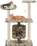 vidaXL Ansamblu pisici, stâlpi funie sisal, 95 cm imprimeu lăbuțe, bej (170515)