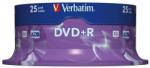 Verbatim DVD+R VERBATIM 4.7 GB, 120 min, viteza 16x, Single Layer, spindle, "Matt Silver", 25 buc/set