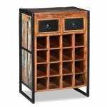 vidaXL Suport de vin pentru 16 sticle, lemn masiv reciclat (244831) Suport sticla vin