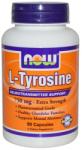 NOW Хранителна добавка за отслабване L-Тирозин, Now Foods L-TYROSINE 750 mg (Free Form) - 90 Caps