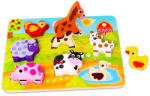 Tooky Toy Fa formaillesztős puzzle -Farm (TKC479)