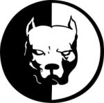  Pitbull fej körben 2 db plottervágott autós matrica applikáló fóliával