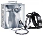 You2Toys МЕТАЛЕН ПЕНИС РИНГ С КОЖЕНА КАИШКА ЗА ТЕСТИСИ