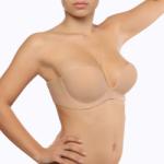 Bye Bra Gala D - rejtett Push-up melltartó (nude) - szexshop