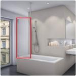 SanSwiss Perete lateral paravan cada SanSwiss Fun FUDTV, 75 x H150 cm (FUDTV07505007)