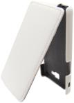  Husa flip alba (textura Litchi) pentru LG Optimus L9 II D605